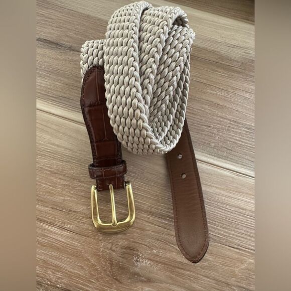 Brighton Men’s Braided Stretch Belt 42 - Picture 1 of 6